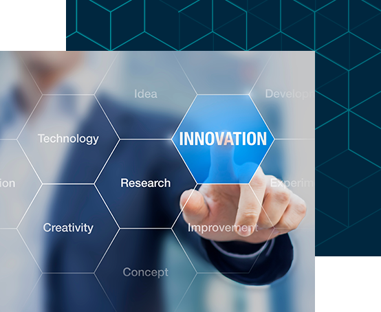 Innovation concept presented by a consultant in management